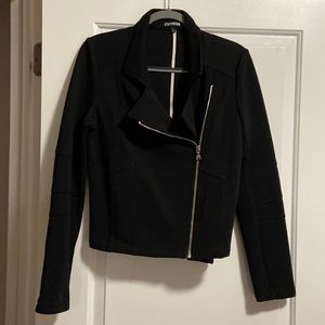 Express black silver zip jacket
